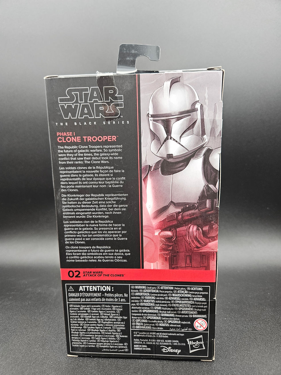 Miniatura: Star Wars Black Series Phase I Clone Trooper (Attack Of The Clones) #02 M.I.B 
