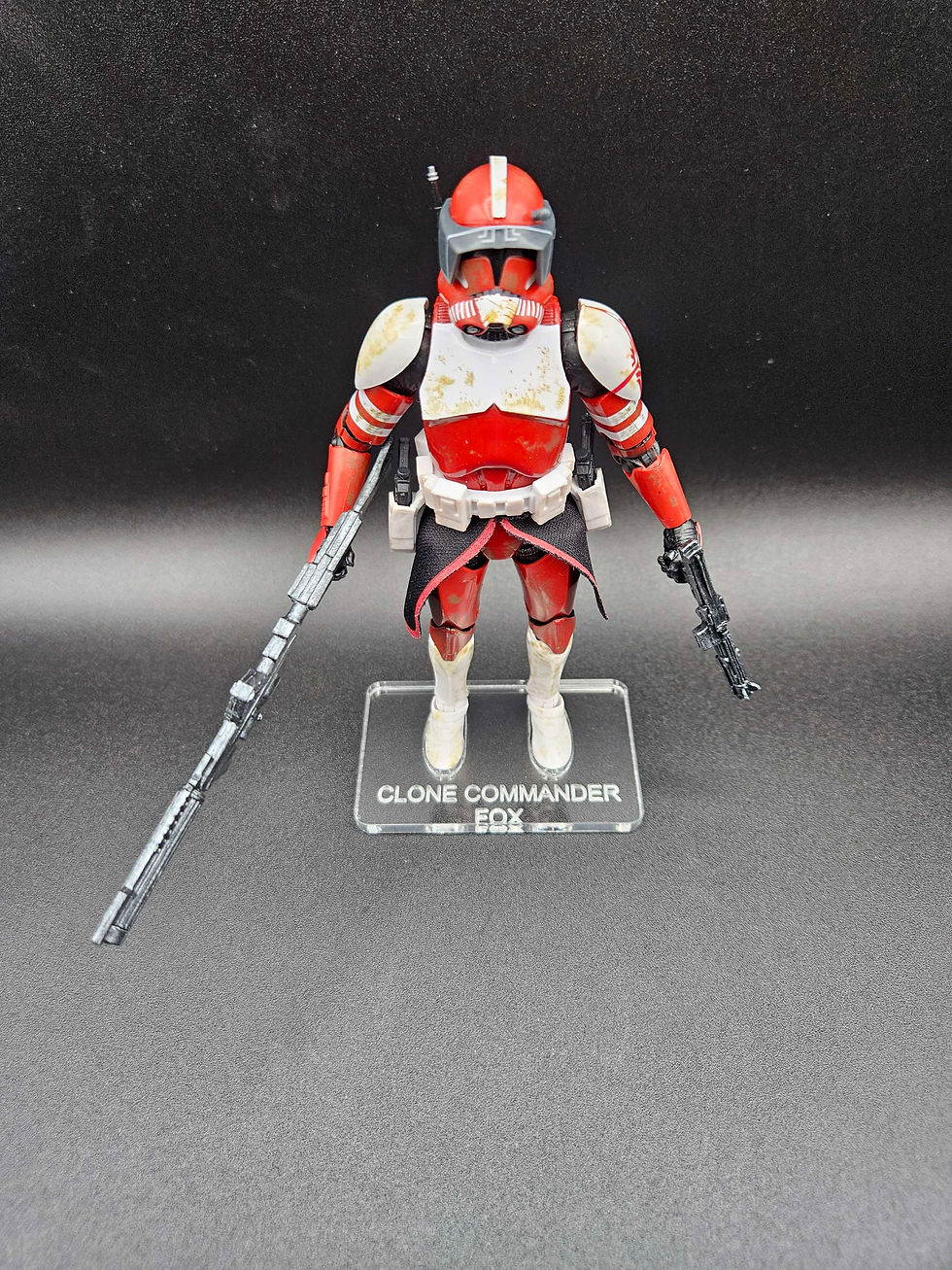 Miniature : Clone Commander Fox (reissue 2024) Acrylic Base   *NO Toy Included*