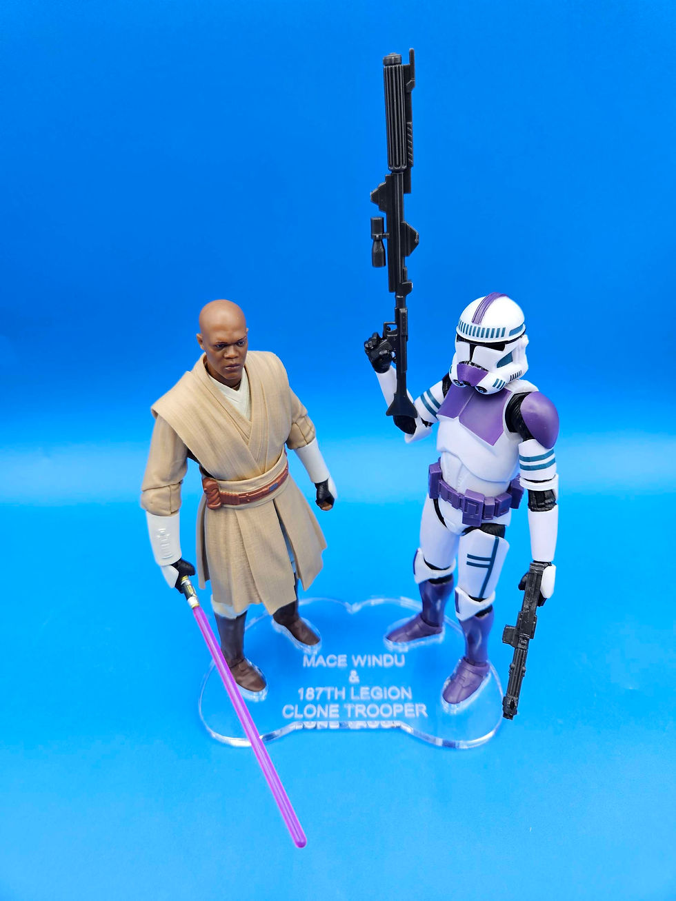 Thumbnail: Mace Windu & 187Th LEGION Clone Trooper (COTR) #1 Dual Acrylic Base 