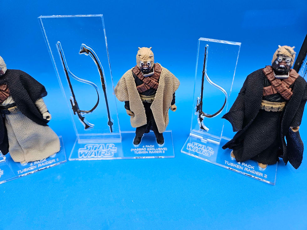 Thumbnail: Tusken Raiders Habro Exclusive.  Acrylic Base Set 4 **NO TOY*