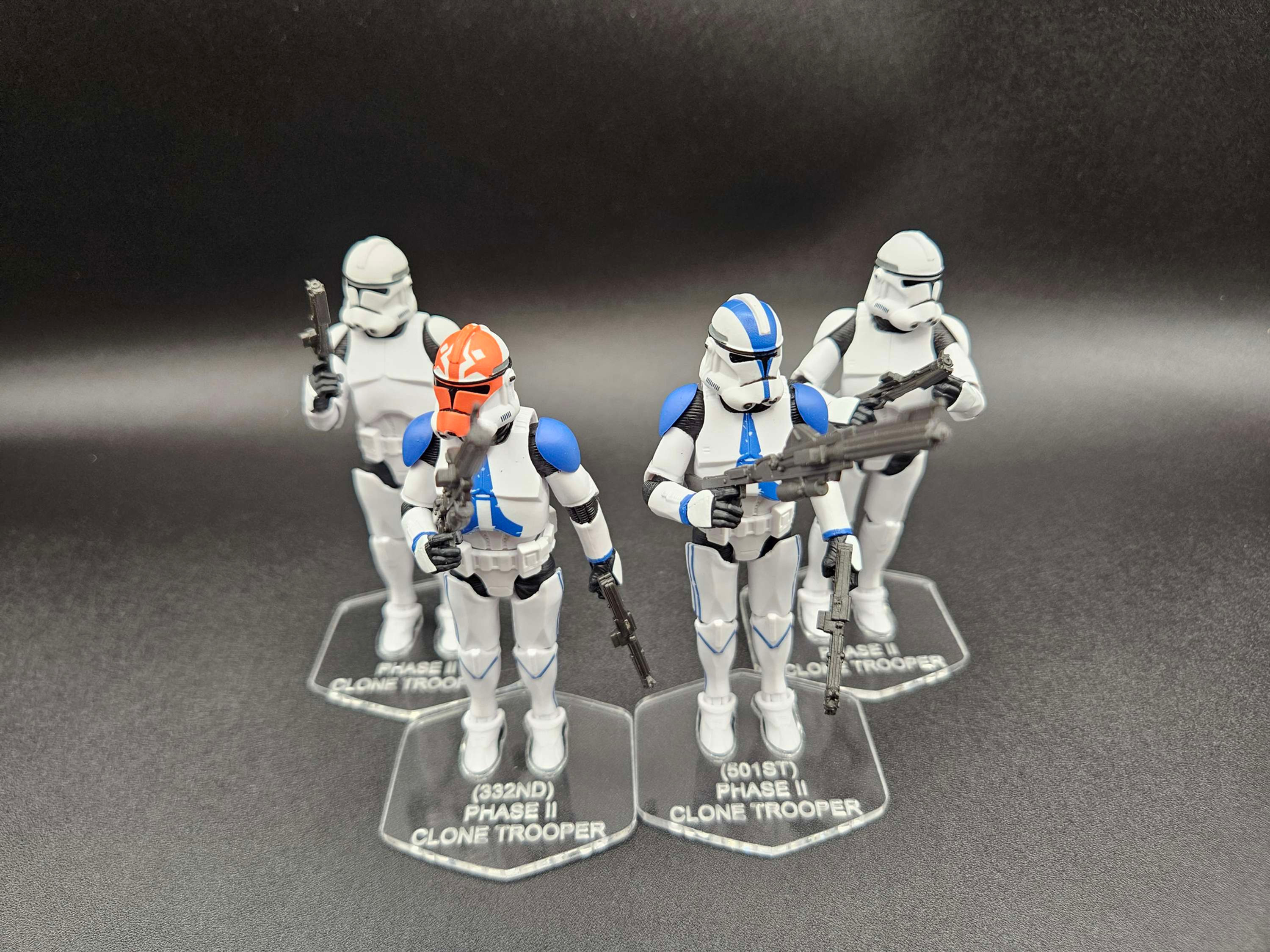 Phase II Clone Trooper VC 4 Pack Acrylic Base (SETof 4)
