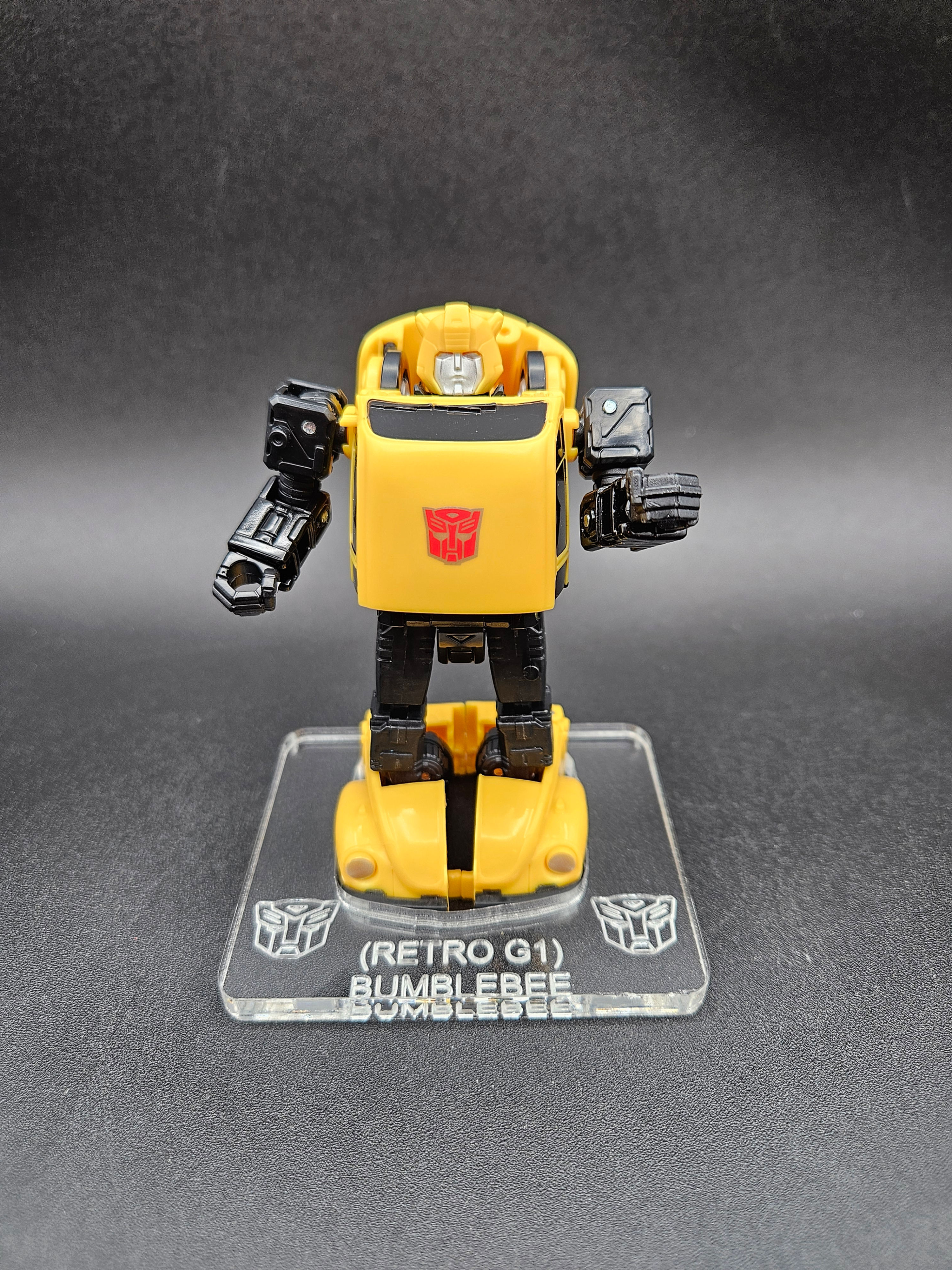 2025 Transformers Toys Retro G1 Autobot Bumblebee ACRYLIC BASE *NO Toy Included*