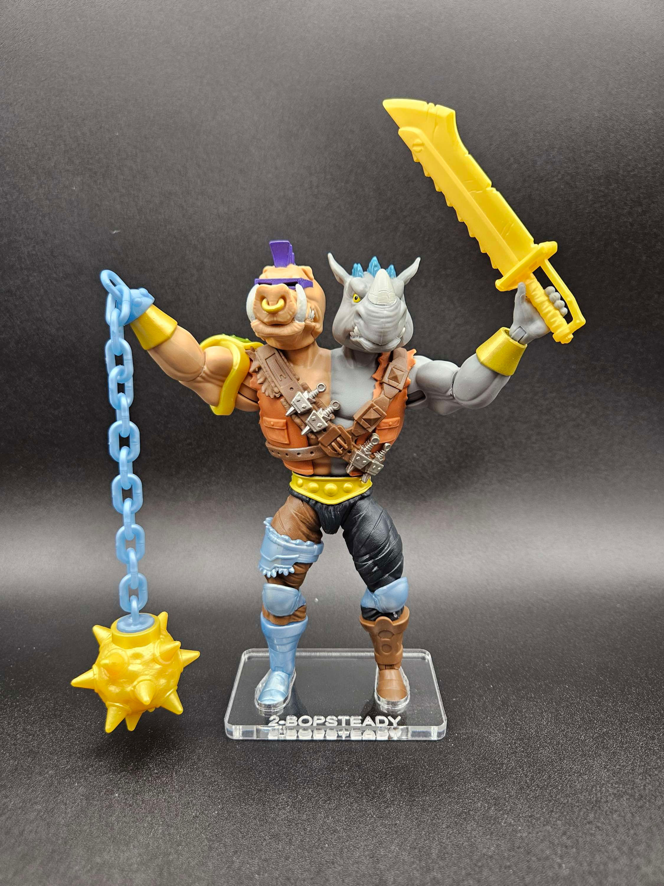 2-Bopsteady Turtles Of Grayskull MOTU Origins Acrylic Base