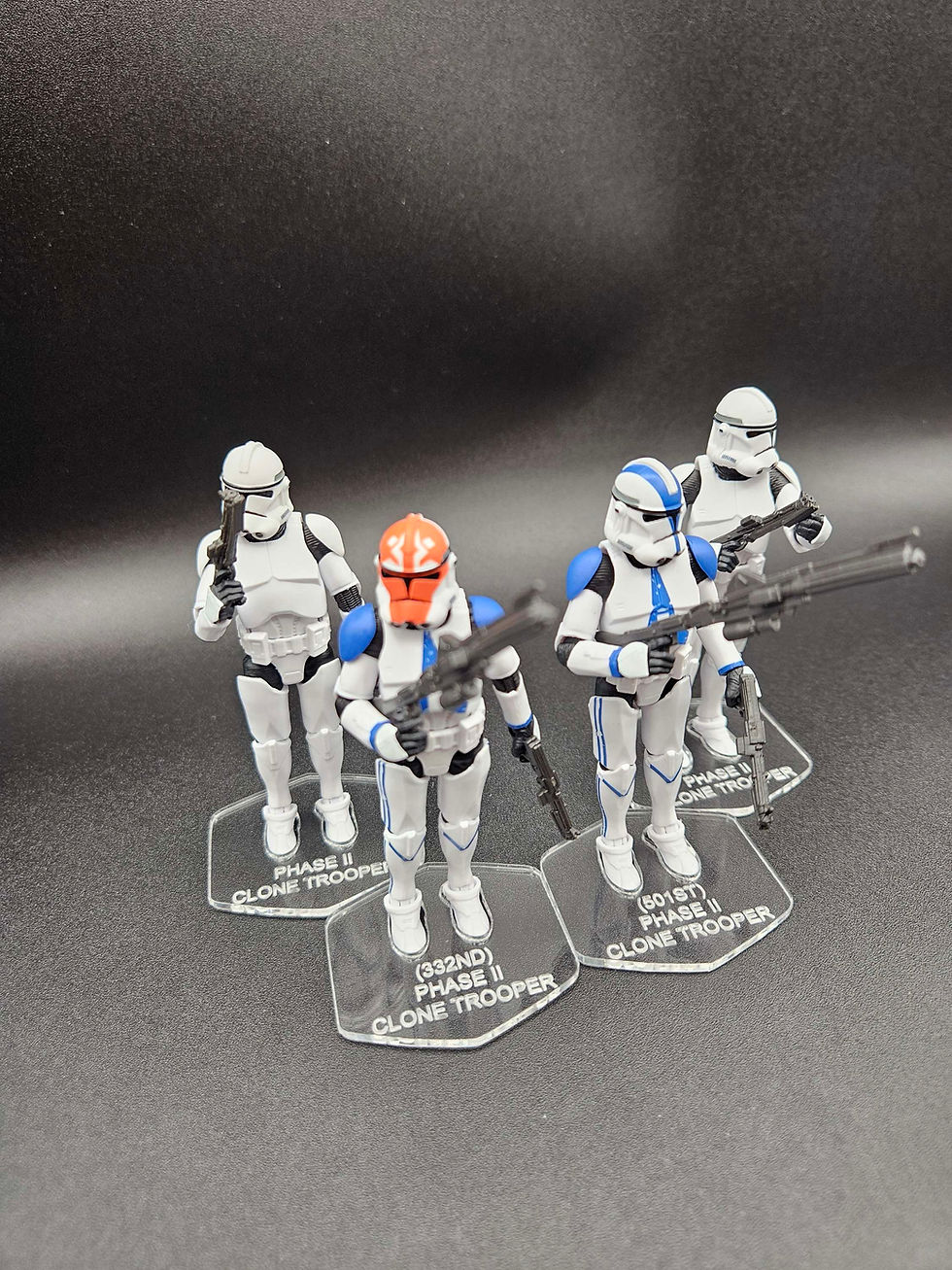 サムネイル： Phase II Clone Trooper VC 4 Pack Acrylic Base (SETof 4) 