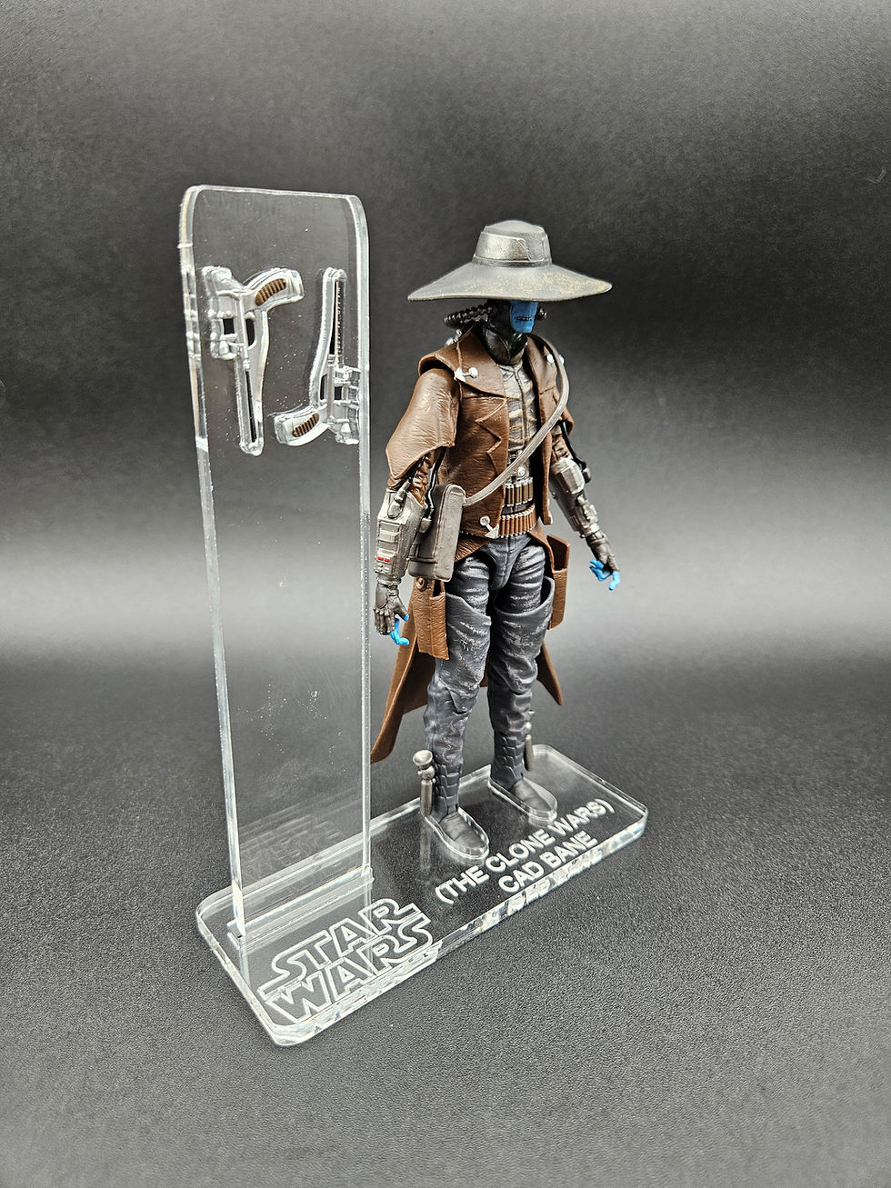 Miniature : Star Wars Black Series Cad Bane (The Clone Wars) Acrylic Base Set **NO Toy***