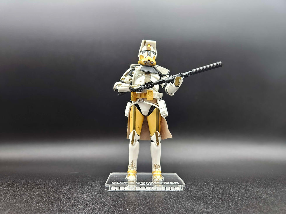 Miniature : Black Series Clone Commander Bly #104 Red line Acrylic Base ***NO Toy Included**