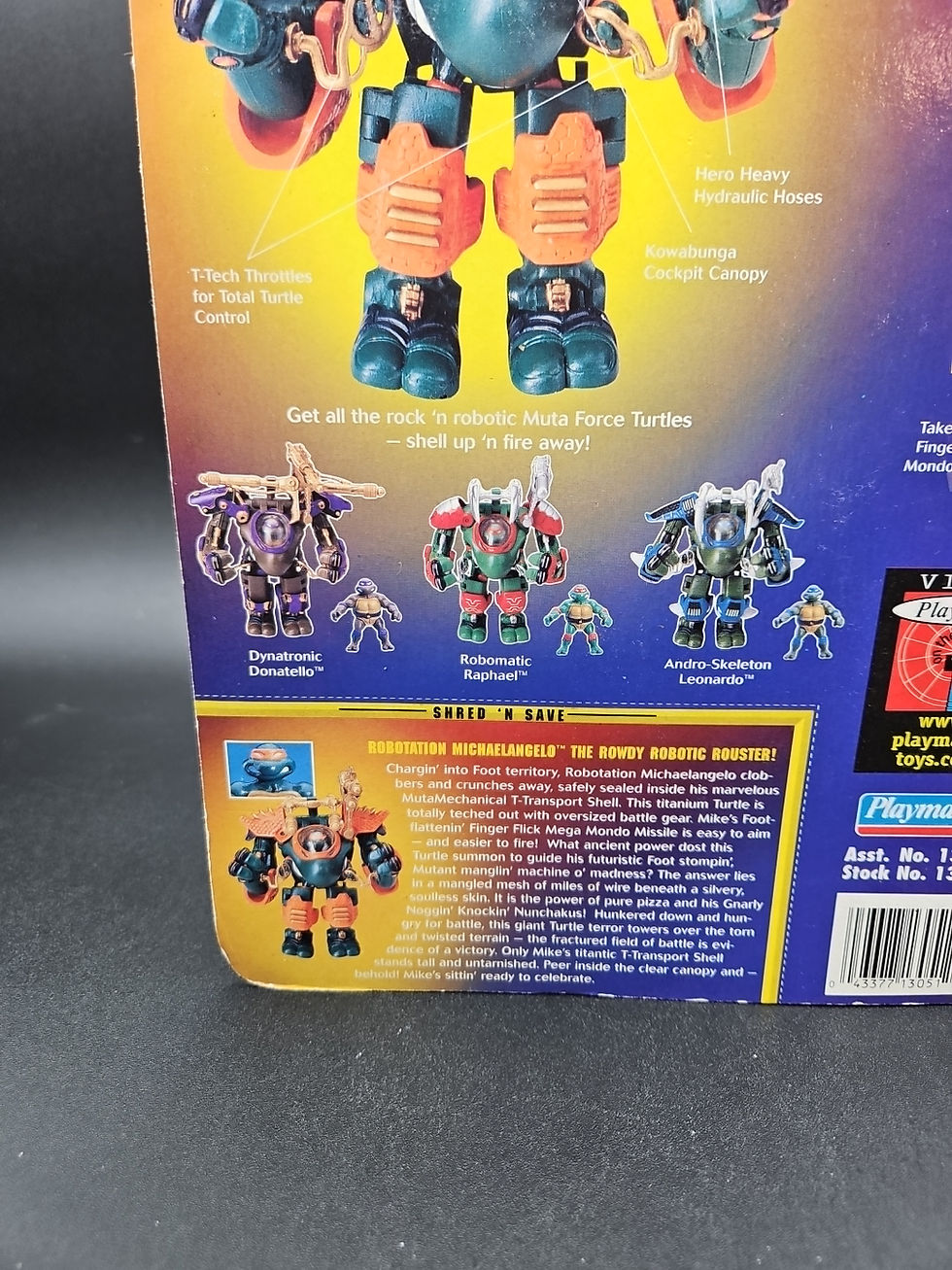 縮圖：Robotation Michaelangelo TMNT Muta Force 1996 Playmates