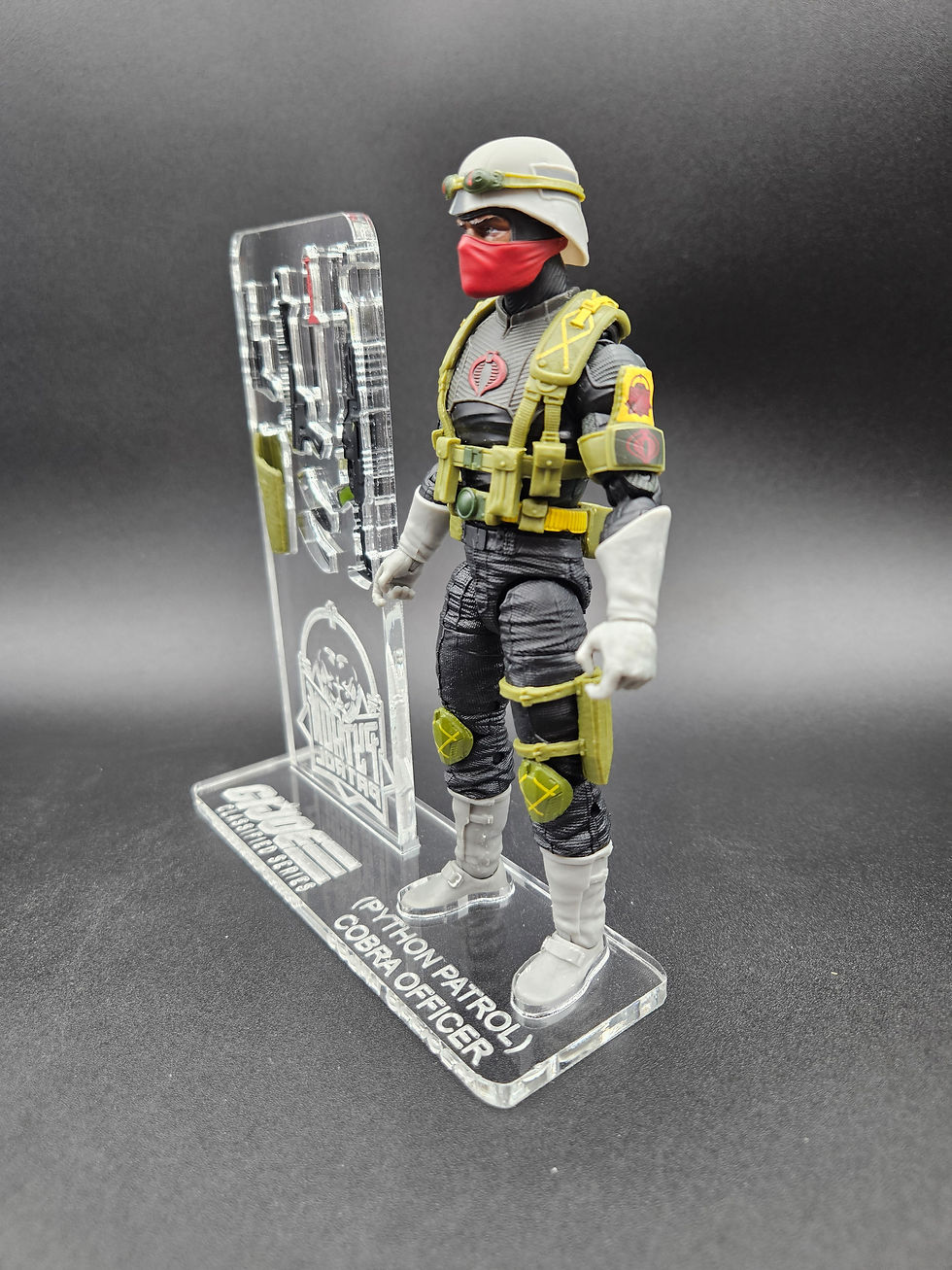 Thumbnail: G.I. Joe Classified Cobra Officer (Python) Acrylic Base Set 2.0  **NO Toy** 
