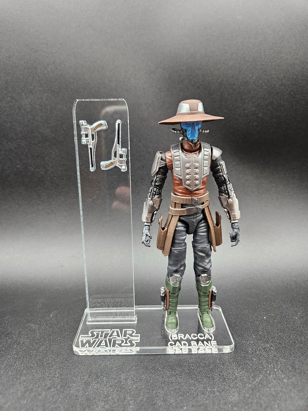 Miniature : Star Wars Black Series Cad Bane (The Clone Wars) Acrylic Base Set **NO Toy***