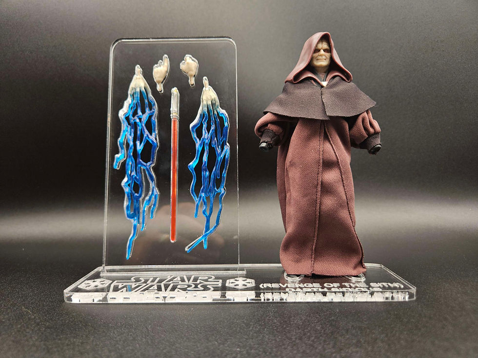 Miniature : Black Series Darth Sidious (ROTS) #01 Acrylic Base Set ...NO Toy Included...