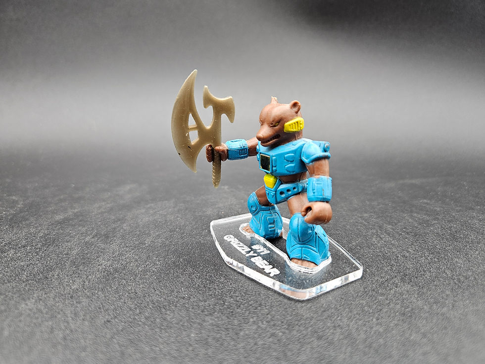 Miniature : Battle Beasts #11 Grizzly Bear Acrylic Base *** No Toy Included ***