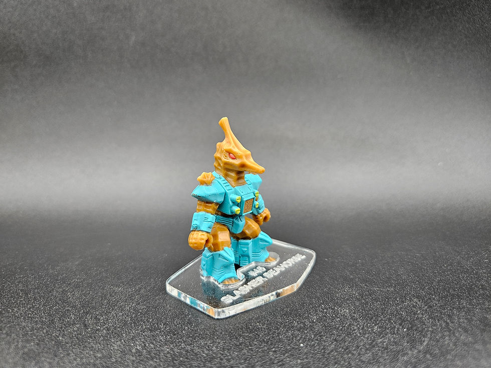 Miniature : Battle Beasts Slasher Seahorse #45 Acrylic Base *** No Toy Included ***