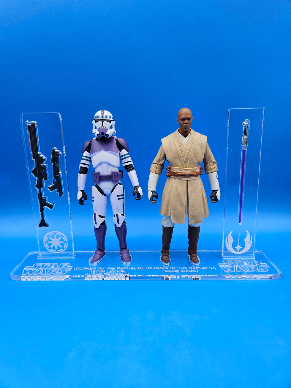 Miniaturbild: Mace & 187Th Legion Clone Trooper (COTR) #1 Dual Acrylic Base Set