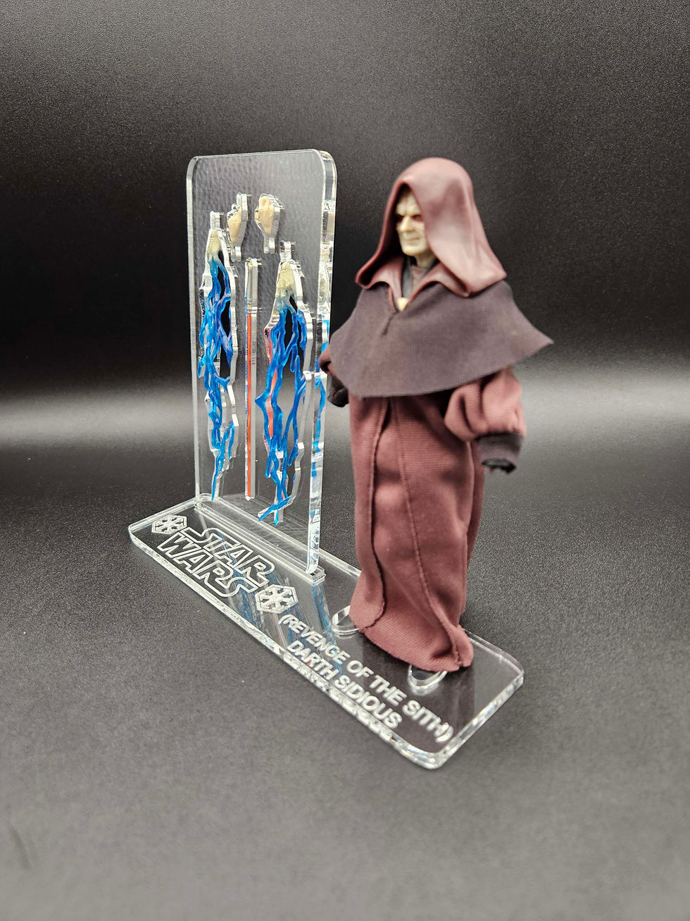 Miniature : Black Series Darth Sidious (ROTS) #01 Acrylic Base Set ...NO Toy Included...