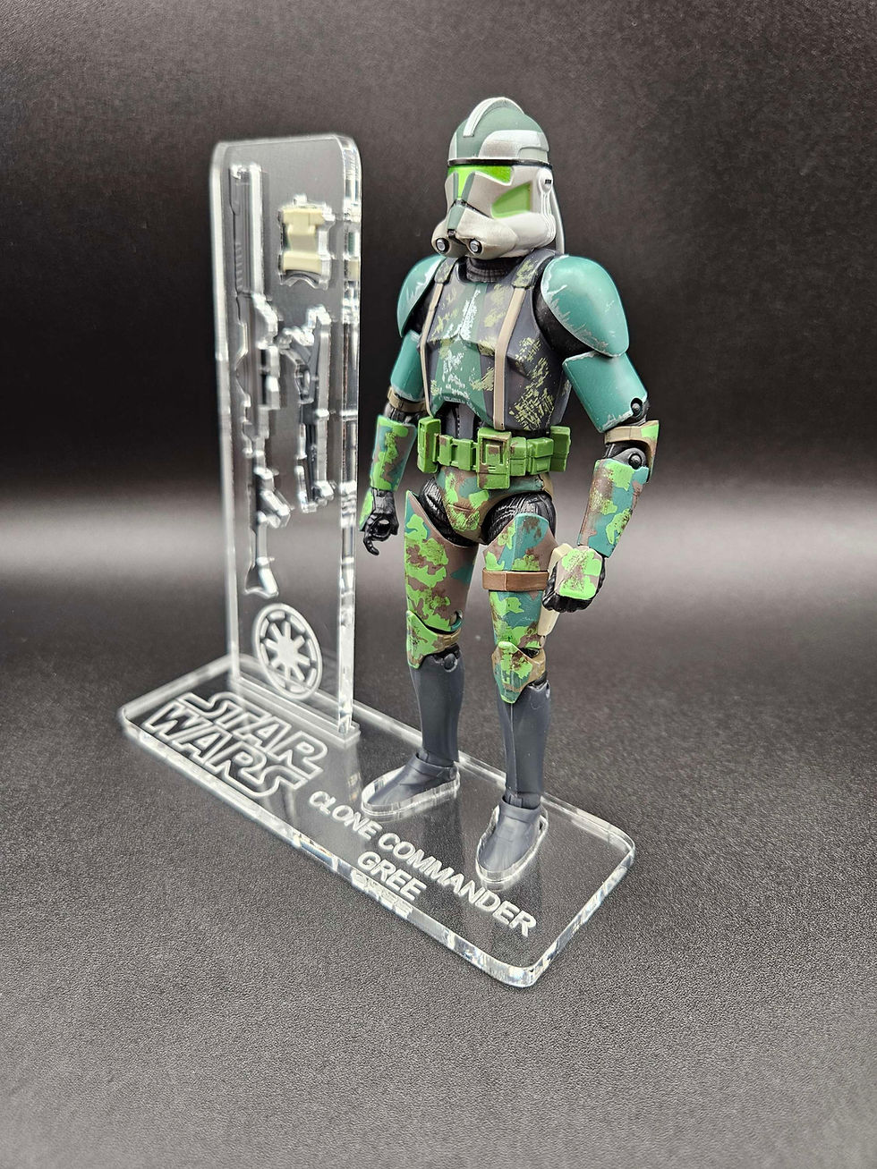 縮圖：Clone Commander Gree (Red line) Acrylic Base Set 