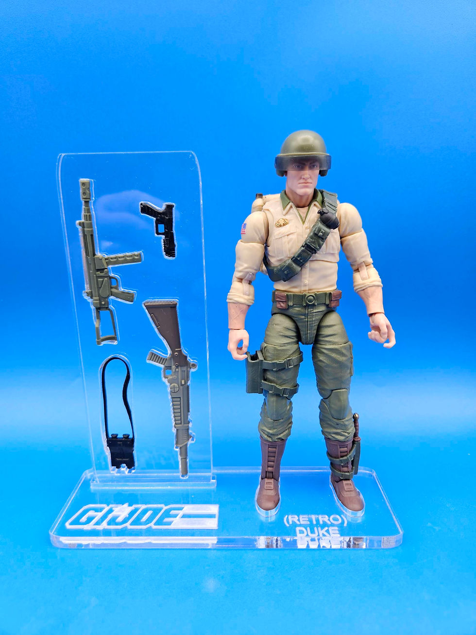 Thumbnail: G.I Joe Classified Duke (Retro) 🔥 Acrylic Base Set / Display 🔥 