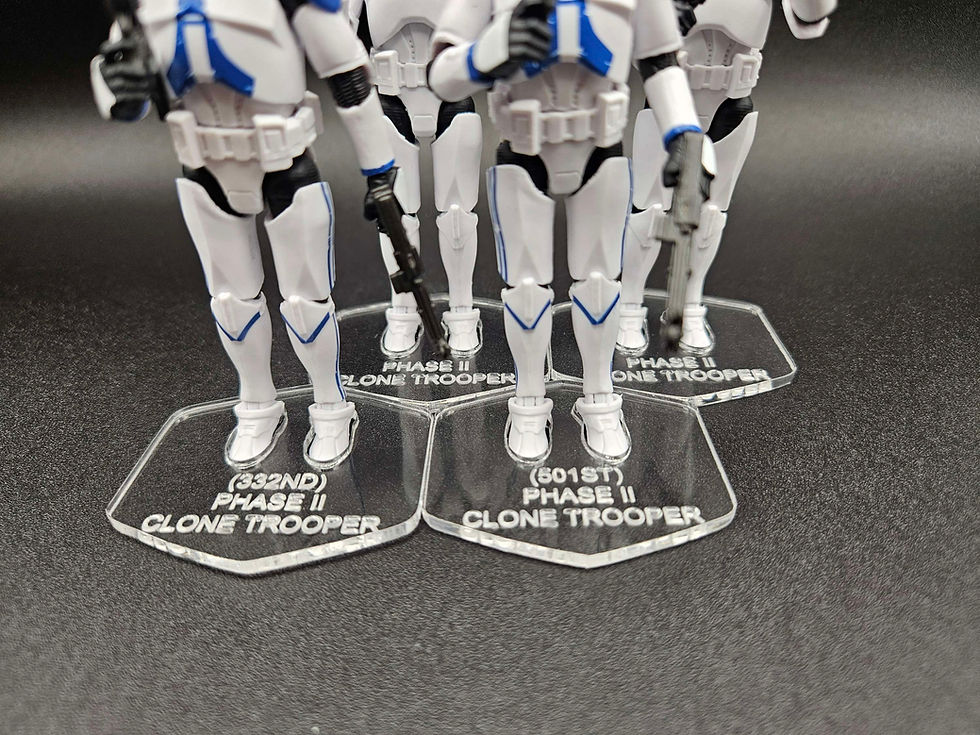 Thumbnail: Phase II Clone Trooper VC 4 Pack Acrylic Base (SETof 4) 