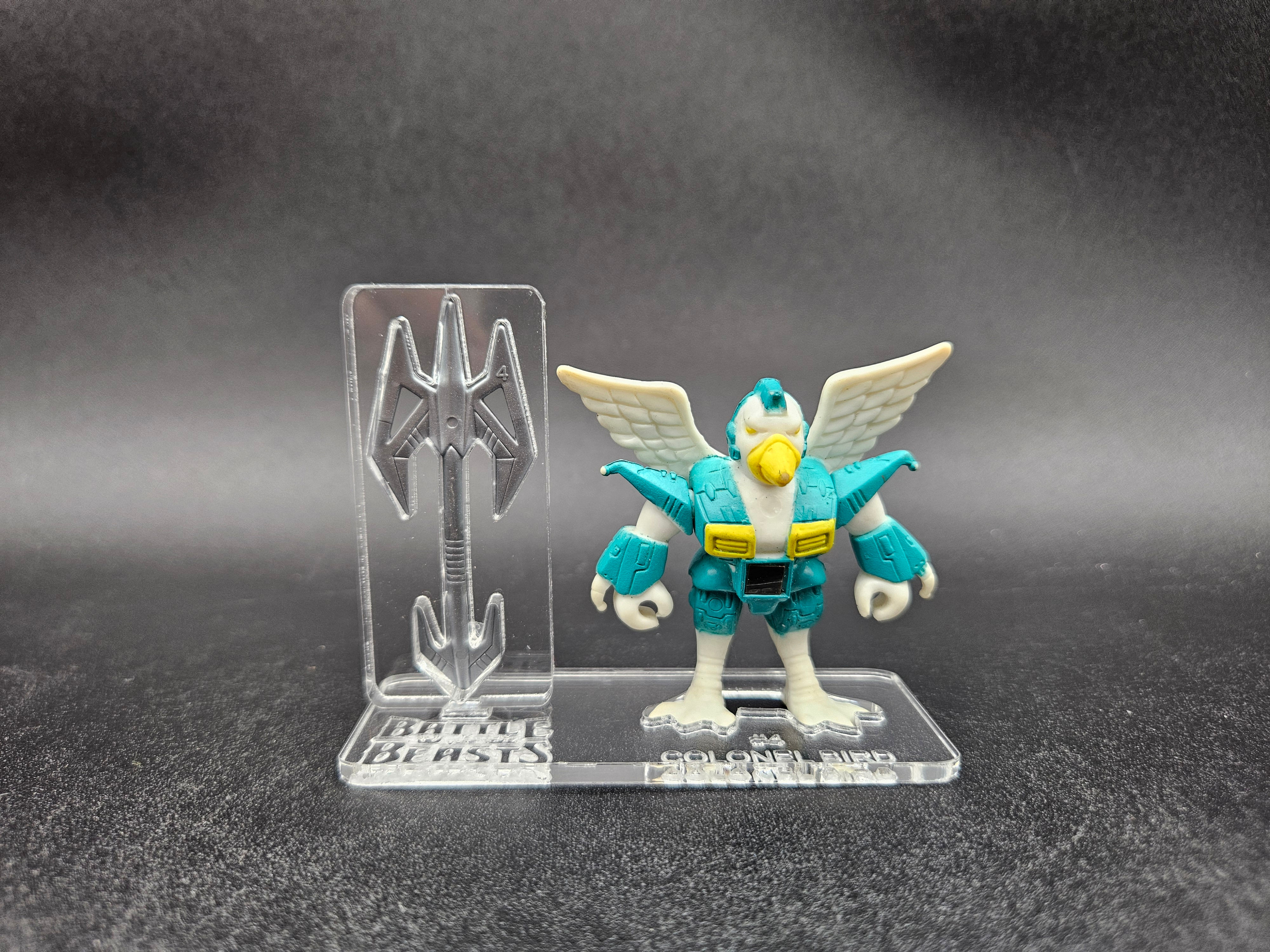 Battle Beasts Colonel Bird #4 Acrylic Base Set *** No Toy Included ***