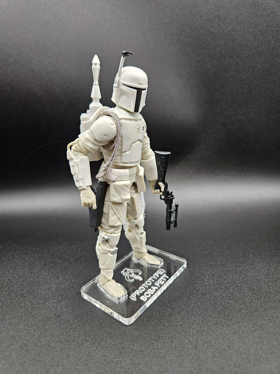 Miniature : Boba Fett (Prototype Armor) ESB #04 Acrylic Base / Stand  * NO Toy Included*
