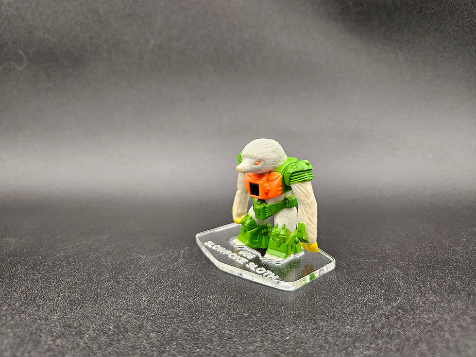 Thumbnail: Battle Beasts Slowpoke zsloth #66 Acrylic Base *** No Toy Included ***