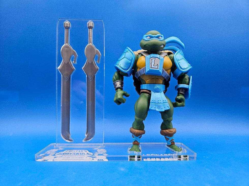 Miniatura: Leonardo Turtles Of Grayskull MOTU Origins 🔥Acrylic Base Set 🔥NO Toy Included 