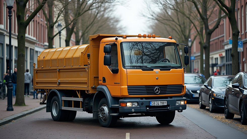 Close-up van een schoonmaakwagen met schoonmaakmiddelen in Amsterdam
