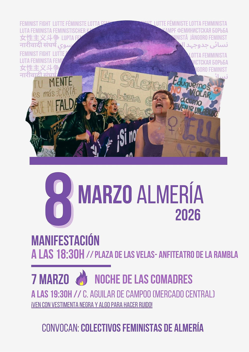Noche de las Comadres 2026 y Manifestación 8M