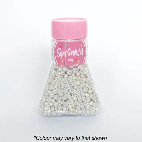 Silver Metallic Sprinkle Mix 100g
