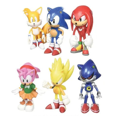 Sonic The Hedgehog Figurine 6pc