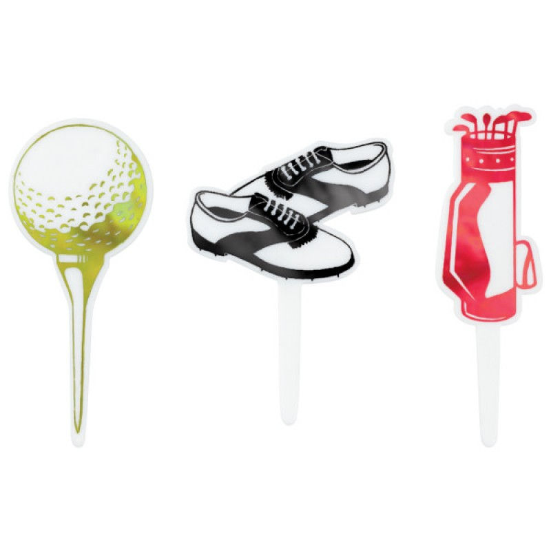 Golf Assortment Cupcake Picks - 9pcs