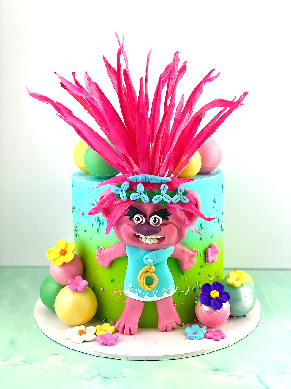 Princess Poppy Birthday Cake - Fondant