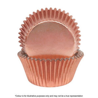 Small Foil Cupcake Case 72pc - Rose Gold