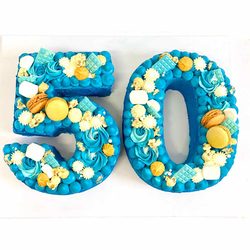 Double Digit Number Cake - Blue