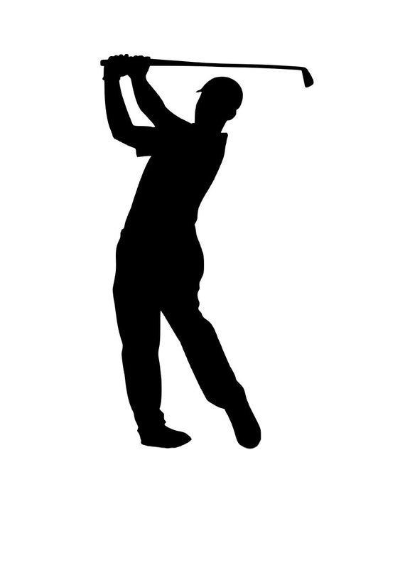 Golf Player - Black Acrylic Cake Topper