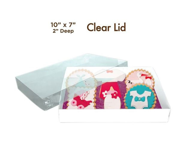 Clear Rectangle Chocolate / Cookie Box - 10 x 7inch