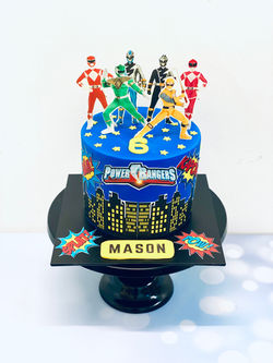 Power Rangers Birthday Cake - Fondant