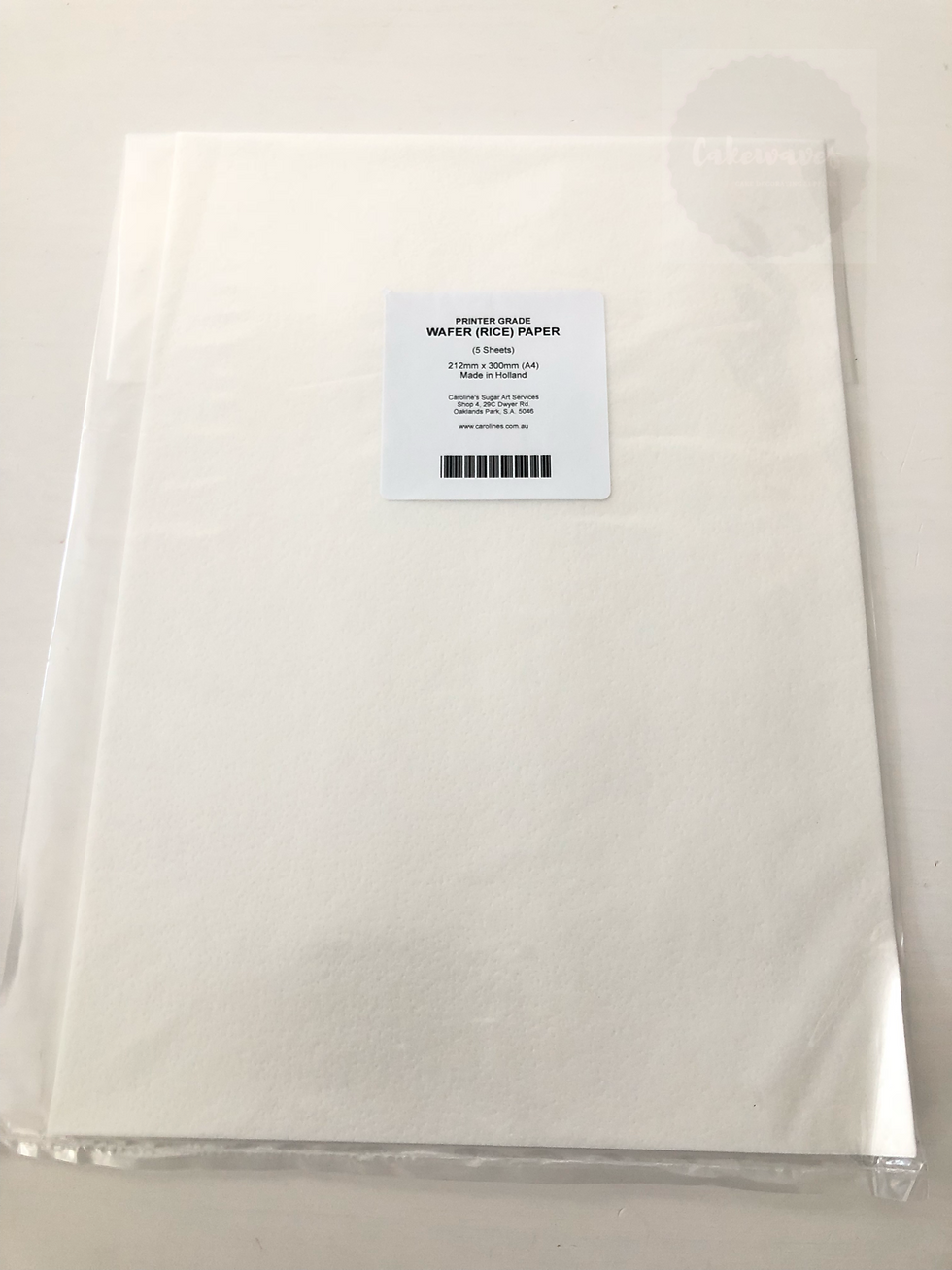 Edible Rice Paper 5 Sheets  - A4 size