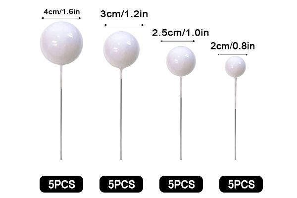 White Ball Topper 20pc