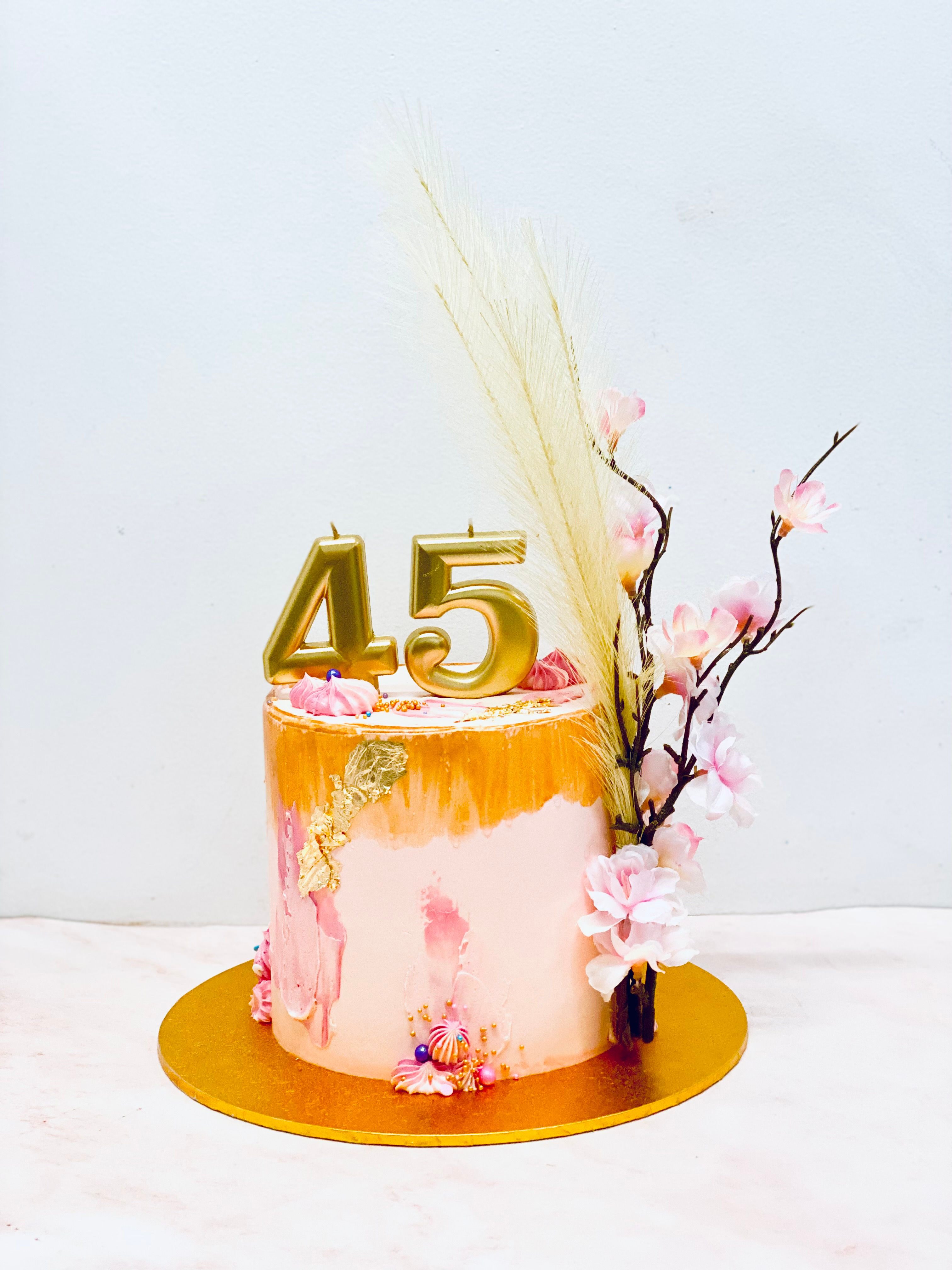 Cherry Blossom Anniversary Cake