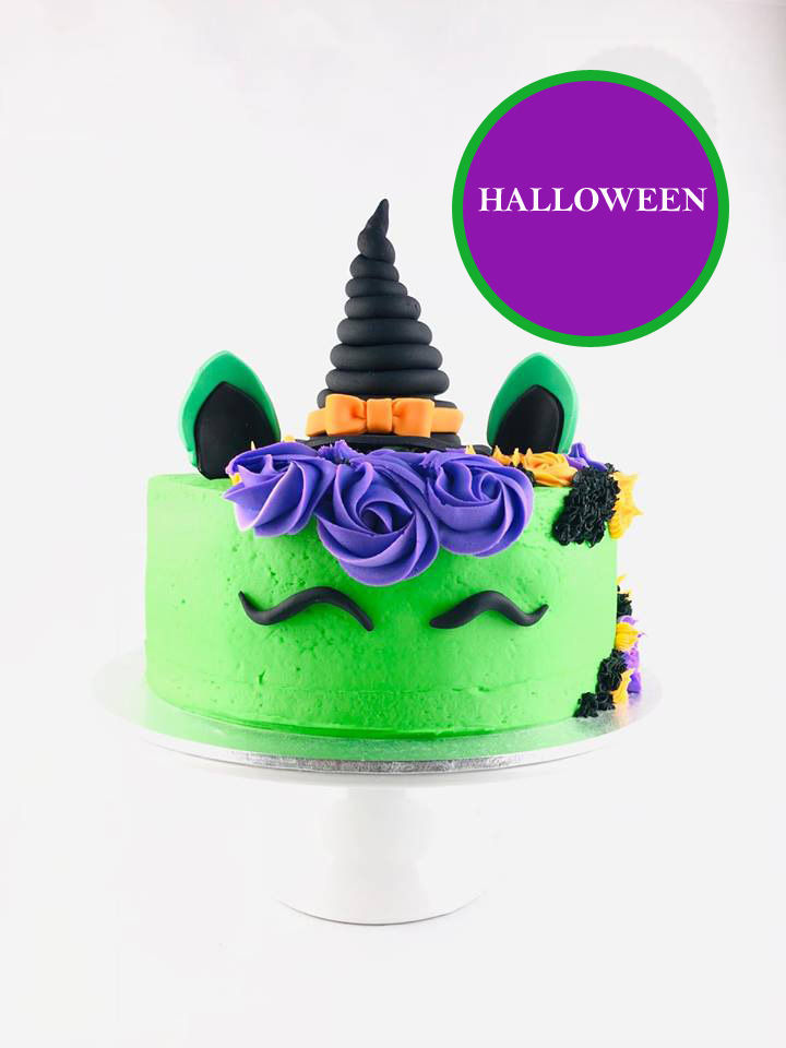 Buttercream and Fondant Witchy Unicorn Cake Class - 26 Oct 2019 HALLOWEEN