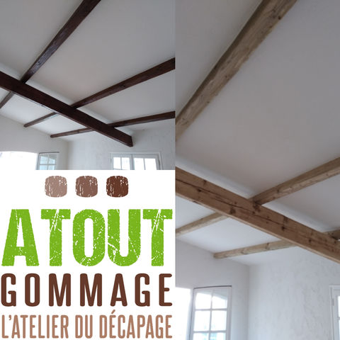 Décapage de poutres de charpentes en bois dans le var.83