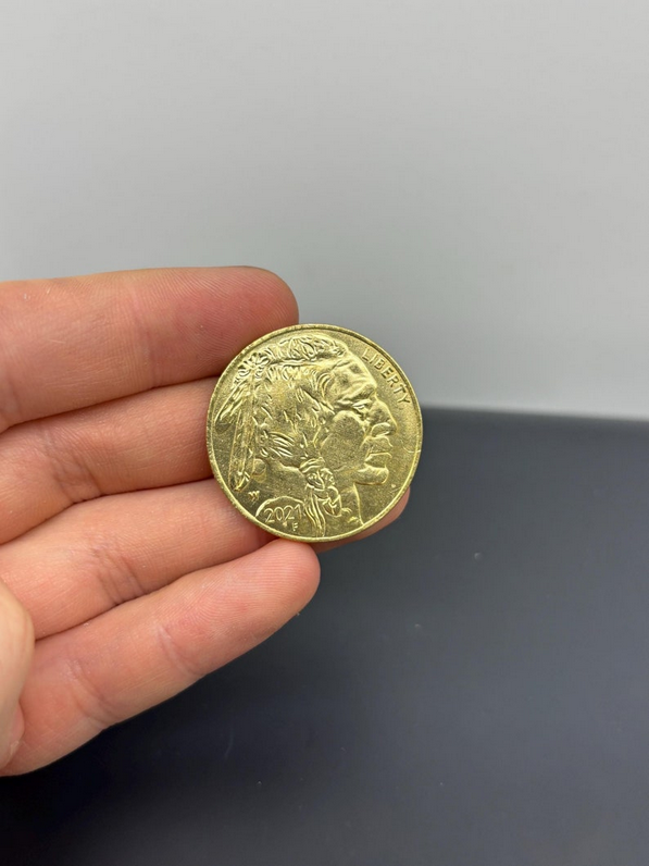 Thumbnail: Gold American Buffalo 1 oz  50 dollars copy coin REPLICA gold plated 24k, USA