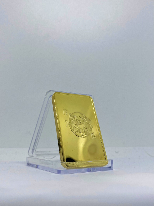 Thumbnail: Gold plated Bar Bank of China 1 ounce troy Chinese Gold REPLICA goldplated gold