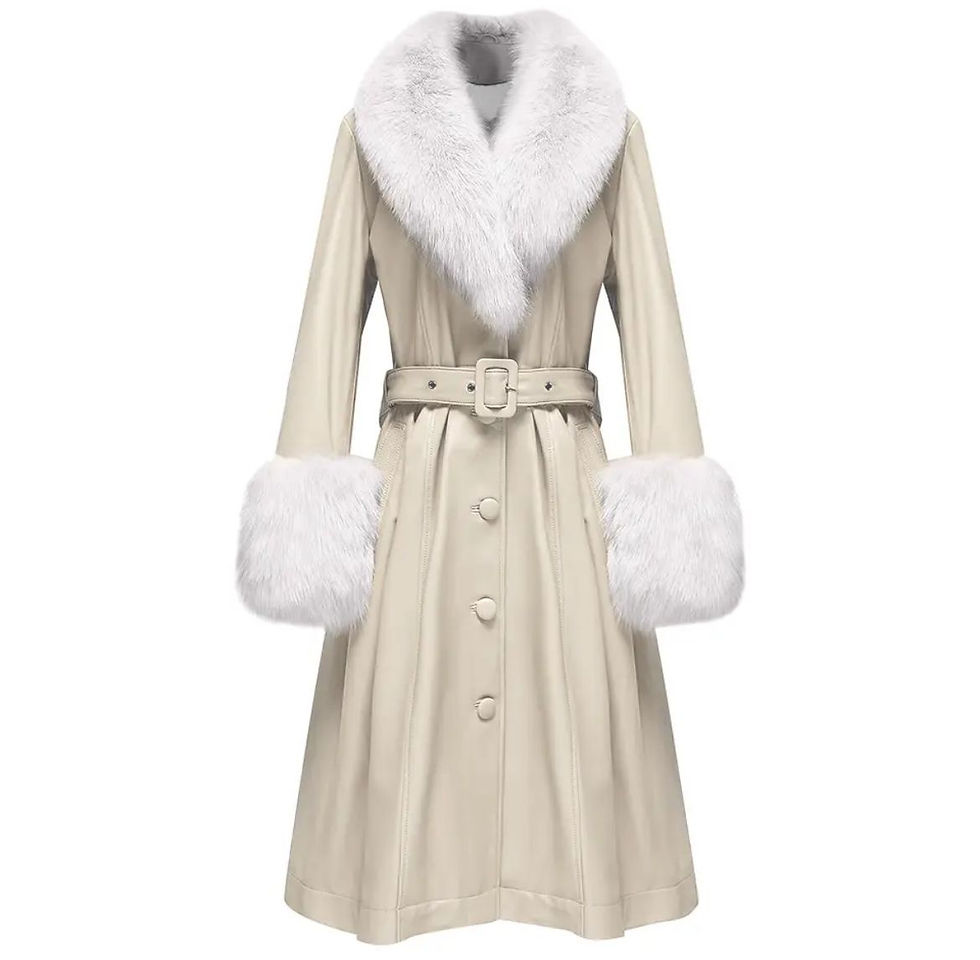 Miniatura: Sobretudo Leather Fan