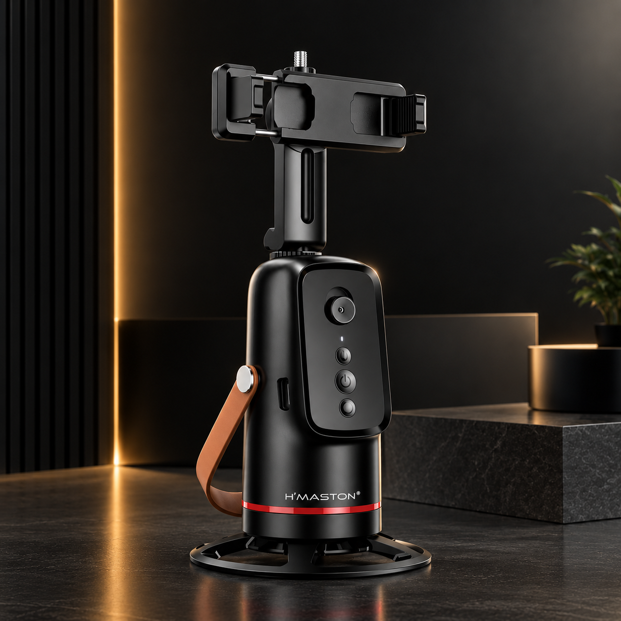 Suporte giratório 360° H'Maston com garra para celular