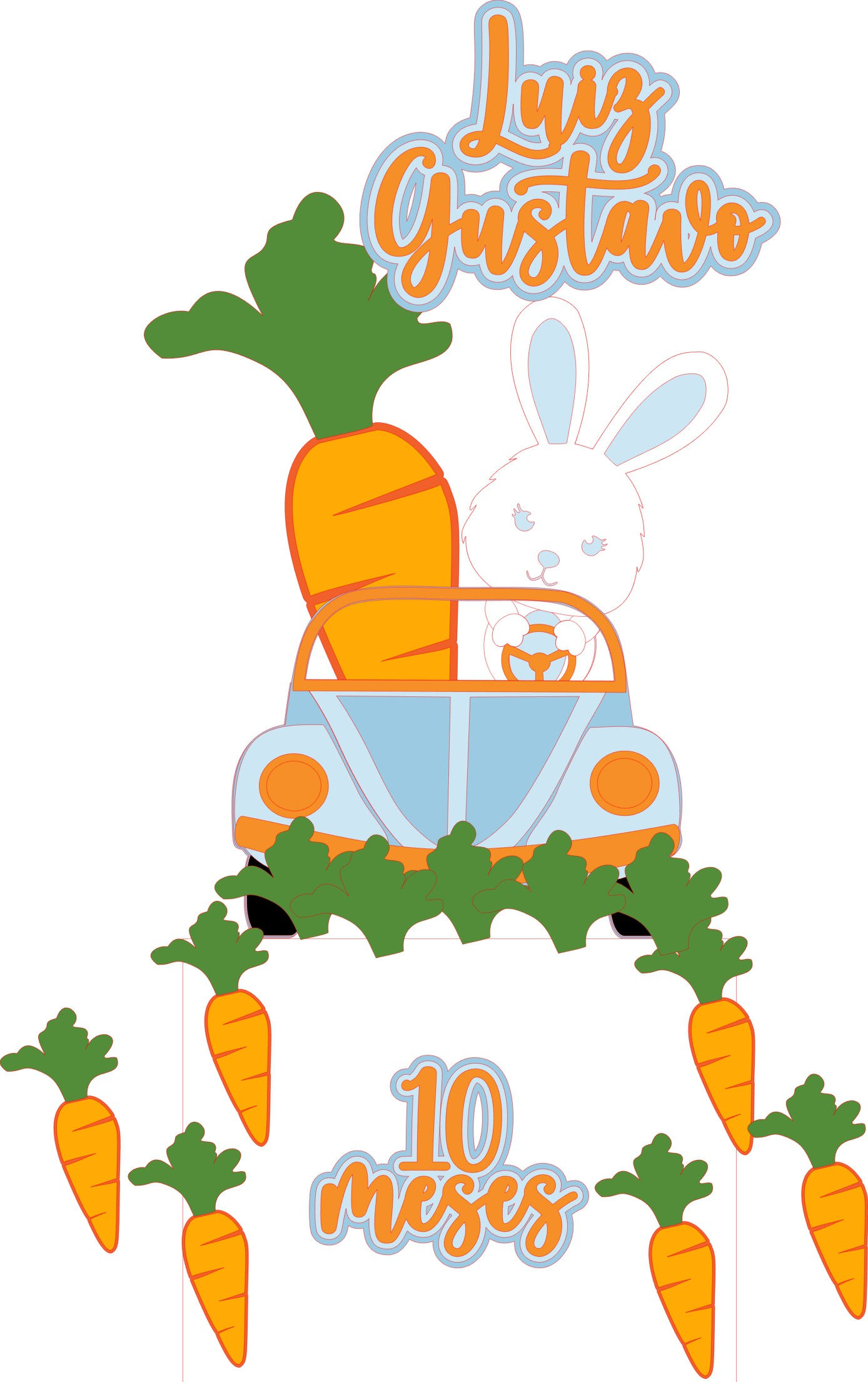 Arquivo Topo de Bolo Coelho no Fusca