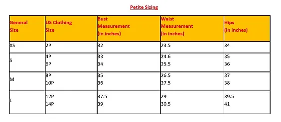 Size Chart Siedy S Closet