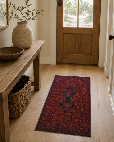 Vintage Afghan Baluch Double-Medallion Rug – 1′6″ × 2′9″ | Miami Rugs