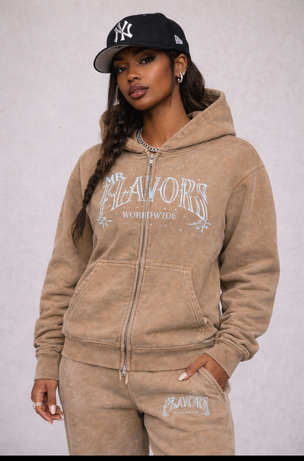 MFWW ‘Crystalline’ Handcrated Hoodie - Vintage Wash Sandstone