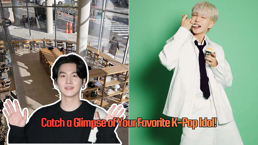 check out seoul's k-pop idol hotspots with suga and seventeen's hoshi